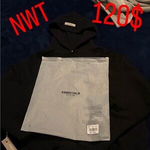 Essentials Black Hoodie Jacket